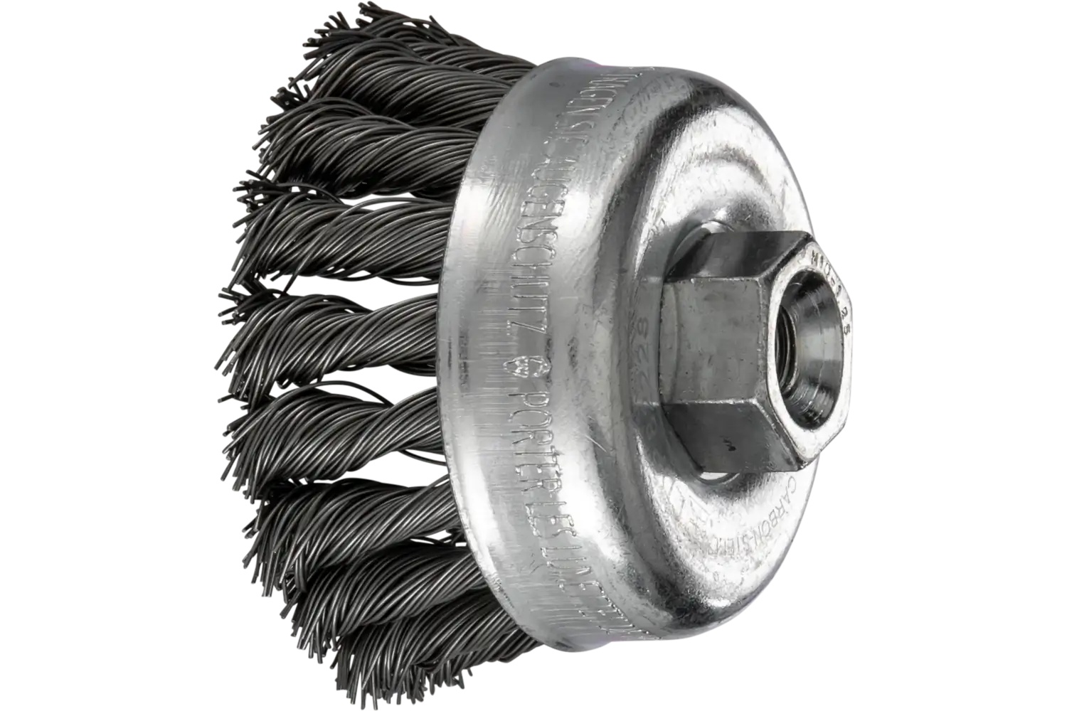 Picture of Pferd Knot Wire Cup Brush Psf 2-3/4" Dia. .020 Carbon Steel M10X1.50 Thread Retail